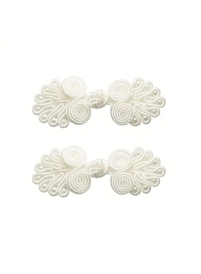 10 قطعة من أزرار الخياطة النايلون البيضاء العاجية لصنع السترات الصوفية والحرف الملابس ومثبتاتها - Image 5